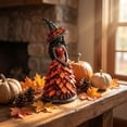 thumbnail image 4 of Resin Floral Witch Figurine, 7.1 inch Nature-Inspired Fall Halloween Statue for Tabletop, Mantel, Shelf, Entryway, Party Display and Seasonal Home Decoration, a, 4 of 7