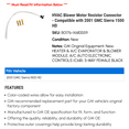 thumbnail image 2 of HVAC Blower Motor Resistor Connector - Compatible with 2001 GMC Sierra 1500 HD, 2 of 2