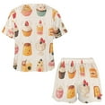 thumbnail image 3 of Cartoon Cake Women's Ruffle Short Sleeve Tops And Shorts Cute Peeps Bunny Pajamas Sets, 3 of 7