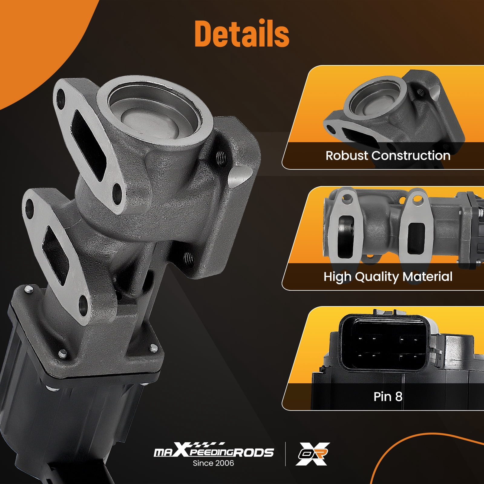 MaXpeedingrods EGR Valve For International DT466E 7.6L Replaces 1845018C2 5012976R91 1842593C91