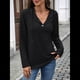 thumbnail image 5 of Sudadera con Capucha para Mujer, de y Otoño, con Cuello en V, Larga y Botones con Cordón. Negro S, 5 of 10