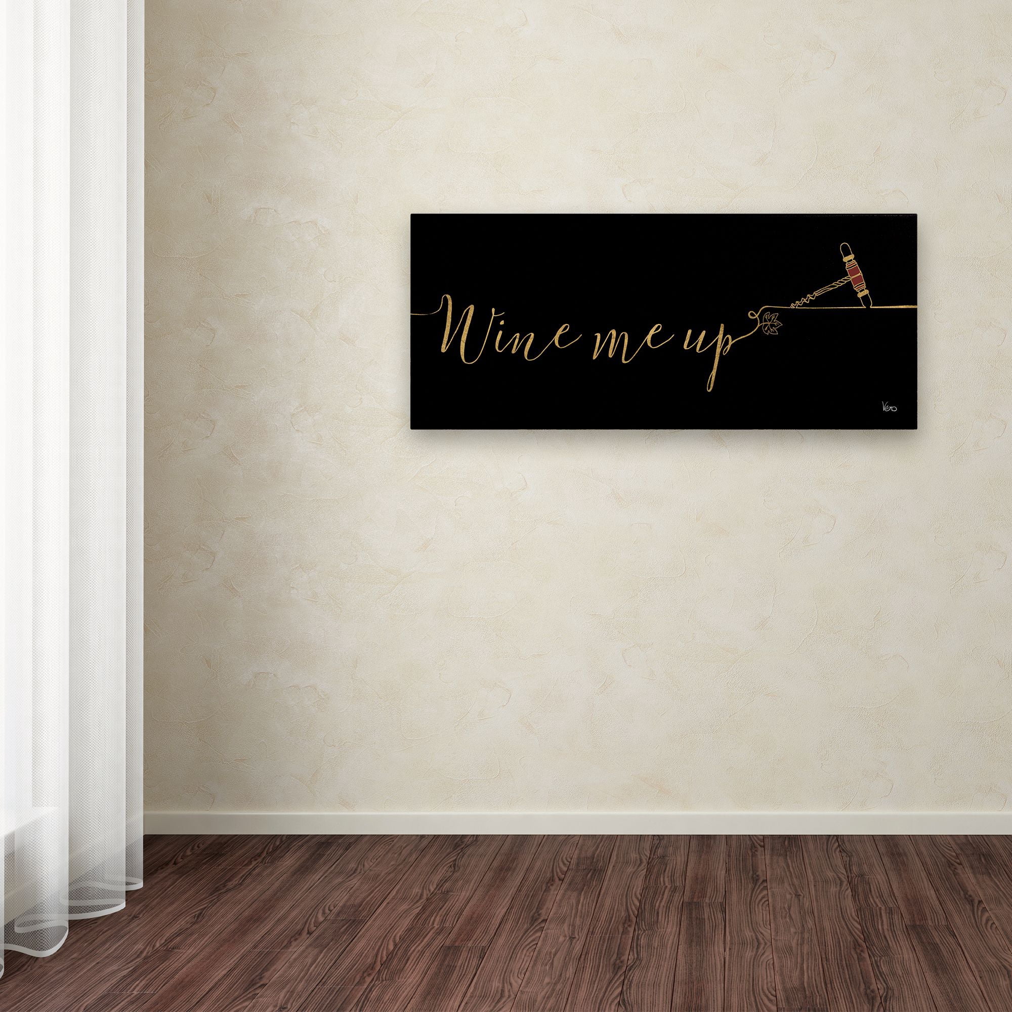 Trademark Fine Art 'Underlined Wine III Black' Canvas Art by Veronique Charron