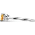 thumbnail image 4 of Sterling Silver Polished Citrine And Diamond Ring (Size 8) Made In Thailand qr7063nov-8, 4 of 5