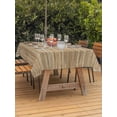 thumbnail image 3 of Outdoor Tablecloths with Umbrella Hole & Zipper, Retro Yellow Rectangle Tablecloth 60x120 Inch, Country Farmhouse Abstract Minimalist Texture Waterproof Table Cloth, Patio/Pool/Picnic Table Covers, 3 of 8