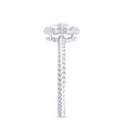 thumbnail image 3 of Rosec Jewels 0.75 CT Certified Moissanite Floral Cluster Ring for Women, Moissanite Engagement Ring with Twisted Rope, 14K White Gold, US 8.50, 3 of 8