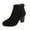 Black, variant on XUNKUSGA Ankle Boots for Women Suede Short Boots Women Comfortable Mid Heel Booties for Women Solid Color Round Toe Women's Boots with Back Zipper 36-43 Gray