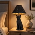 thumbnail image 5 of Halloween Black Cat Desk Lamp, Resin Table Light, Warm Light Home Decor, Spooky Season Accent Lighting, Holiday Party Table Lamp, 5 of 9