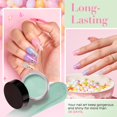 thumbnail image 2 of Set de uñas en polvo AZUREBEAUTY, transparente, rosa, coral, violeta, azul y verde, 2 of 7