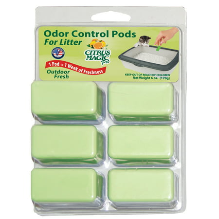 Citrus Magic Pet Odor Control Pods for Litter, Outdoor Fresh,