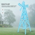 thumbnail image 5 of Ktaxon 6ft Tall Wooden Windmill Cross Stitch Design 2-Tier Large Outdoor, Blue, 5 of 8