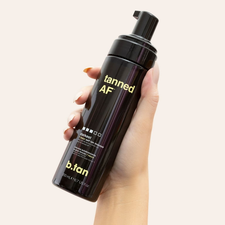 b.tan Tanned AF Instant Dark Quick Self-Tan Mousse, 6.7 fl oz