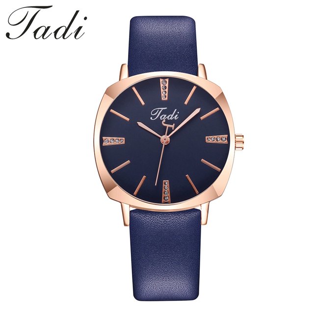 On Sale! Womens Watches TADI Sleek Minimalist Calendar Leather Mesh Belt Woman Quartz Watch New Mothers Day Gift for Grilfriend,Blue Buy 2 Save 10%