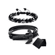 thumbnail image 1 of 2 Pzs Brazalete De Cuentas Obsidiana Y Pulsera Hombre Hacha Xtellar Diámetro 21 cm, 1 of 4