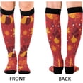 thumbnail image 2 of Coolnut Thanksgiving Turkey Compression Socks for Men & Women 1 Pack, Knee High Stockings for Running, Sport, Hiking & Travel, 2 of 6