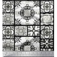thumbnail image 1 of Soimoi Silk Fabric Check & Damask Patchwork Print Fabric by Yard 42 Inch Wide, 1 of 1