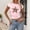 Pink, variant on Graphic Tees for Women Casual Round Neck T Shirt Featuring Star Leopard Print Design for Spring Summer Women’s Top with Everyday Wardrobe Black M