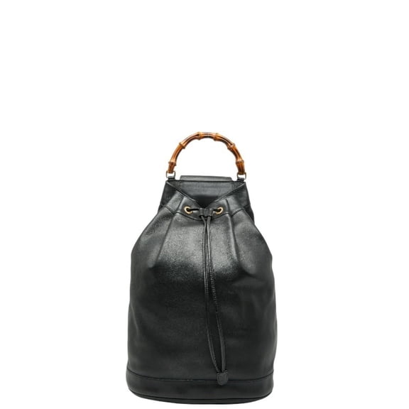 Pre-Owned Gucci Bamboo Body Bag/Shoulder Bag 003 2113 0037 Black Leather Women's GUCCI (Good)