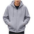 thumbnail image 2 of Goodtrade8 Jackets for Men Winter Hooded Big and Tall Outerwear Long Sleeve Solid Color Zipper Warm Casual Winter Coats for Men, 2 of 8