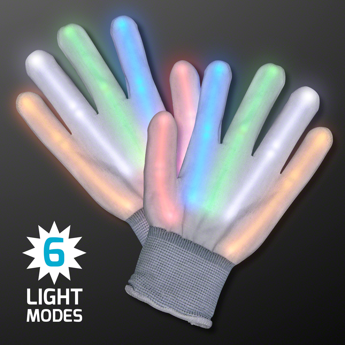 FlashingBlinkyLights Small Glowing LED Rave Gloves for Light Shows