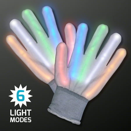 FlashingBlinkyLights Small Glowing LED Rave Gloves for Light