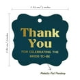 thumbnail image 7 of Inkdotpot Pack Of 100 Real Gold Foil Bracket Shape Paper Tags Thank You For Celebrating The Bride To Be Bridal Shower Favor Hang Tags, 7 of 7