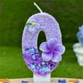 thumbnail image 4 of Sunxin Digital Candle 2Birthday Number Candle Purple Flower Birthday Number Candle Glittering Charming Number Candle Paraffin Number Candle for Girls Boys Birthday Anniversary, 4 of 9