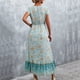 thumbnail image 5 of Vestido Con Estampado Floral Para Mujer, Vestido Con Estampado Floral Botón Largo En La Parte Delantera Cómodo Para Uso Diario ANGGREK FH1711, 5 of 6