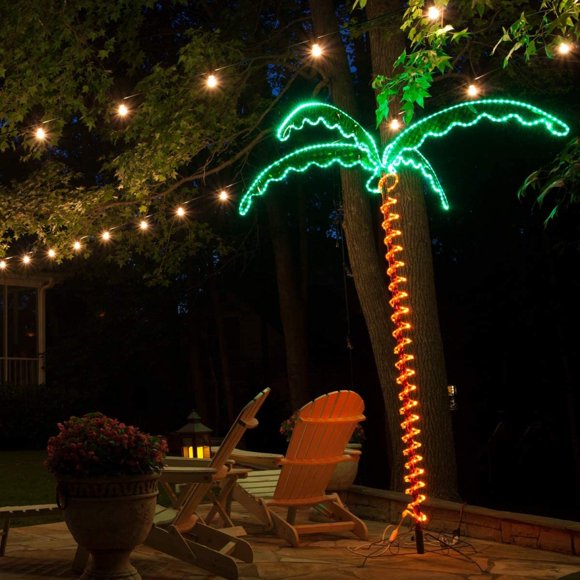 Rope Lighted Palm Trees