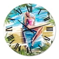 thumbnail image 2 of Designart 1 in Quartz Coastal Wall Clock, 2 of 5