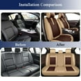 thumbnail image 5 of LAONNVIR Front Car Seat Cover Fit for Lexus NX 2007-2025 Front Set Leather Seat Cushion Airbag Compatible Automative Seat Cover Protector Beige&Brown,2PCS Front, 5 of 8