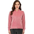 thumbnail image 4 of LELINTA Velour Shirt for Women Outwear Hoodie Top Yoga Running Sport Sweatsuit ( Only Top), 4 of 5