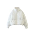 thumbnail image 2 of Seyurigaoka Women Juniors Winter Jacket Stand-up Collar Zipper Pocket Windproof Down Jacket, 2 of 4