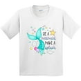 thumbnail image 3 of Inktastic Be a Mermaid Make a Splash Blue Mermaid Tail Youth T-Shirt, 3 of 5