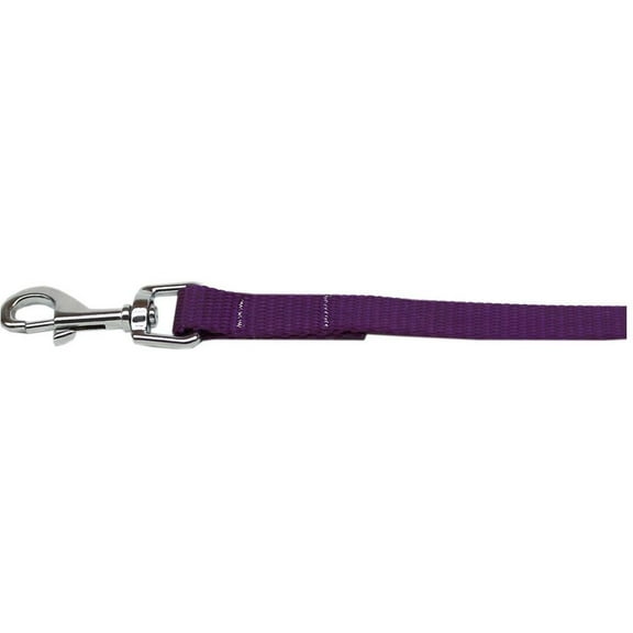 Nylon Dog Lead Leash Bright and Plain Basic Colors -Choose 6 Sizes And 16 Colors (Purple,Small/Medium - 5/8in by 4ft)