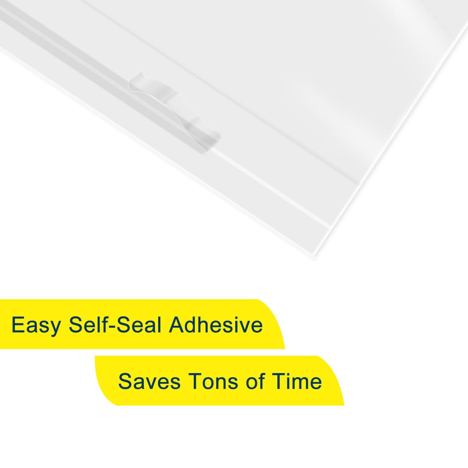 500 Pcs - 9" x 12", Suffocation Warning Self Seal Clear Plastic Poly Bags 1.6 Mil for A4, Letter Sized Documents, Marketing Materials, Clothes-Permanent Glue