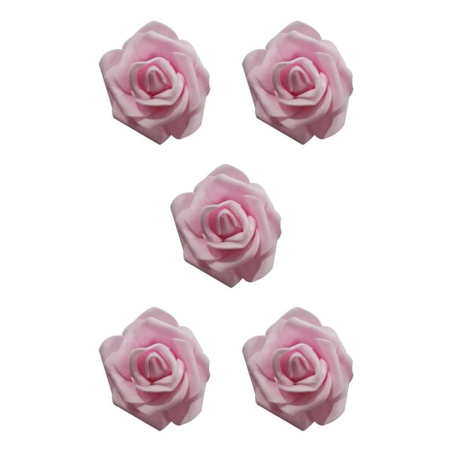 Paquete de 50 flores artificiales Bearachild rosas vívidas Rosa claro