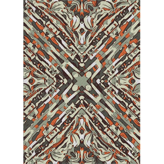 Ahgly Company Machine Washable Indoor Rectangle Transitional Bakers Brown Area Rugs, 5' x 7'