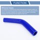 thumbnail image 4 of Ofertas Únicas 1 pieza Manguera de Silicona Azul para Coche Universal ID 16-22mm 0.63"-0.87" Longitud 102mm 4.02" 45°, 4 of 7