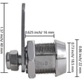 thumbnail image 2 of Paquete de 2 candados para caja de herramientas de leva tubular de 5/8" con gancho de candado de reemplazo con 4 llaves, 2 of 5