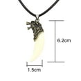 thumbnail image 3 of Yesbay Necklace Carved Antique Style Alloy Faux Leather Rope Necklace for Club,Bronze + White, 3 of 8