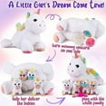 thumbnail image 4 of 5 in 1 Unicorn Mommy Stuffed Animal with 4 Baby Unicorns in Her Tummy, Soft Unicorn Plush Toys Set, Christmas Birthday Gifts for Baby, Toddler, Kids Ages 3+, 4 of 9