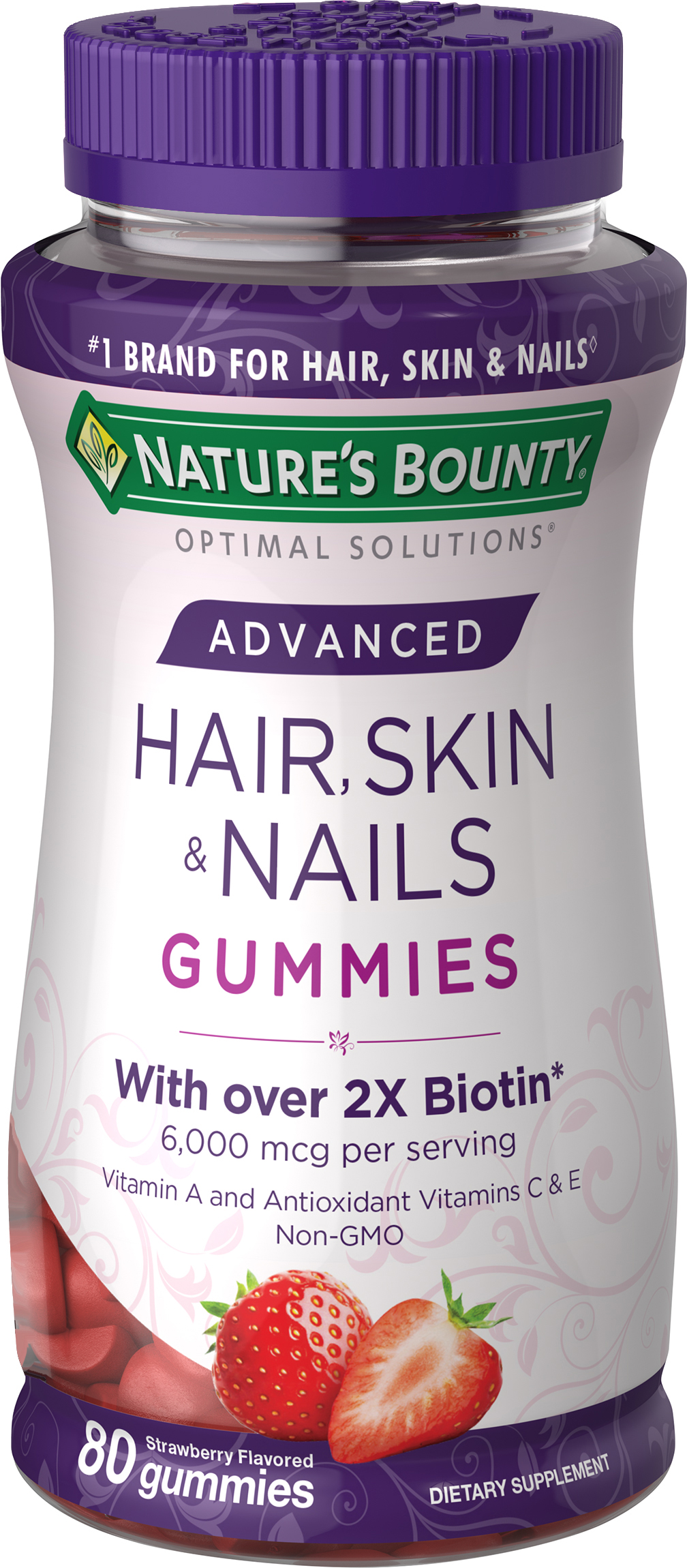 Nature's Bounty Advanced, Skin and Nails Vitamins With Biotin, Gummies 