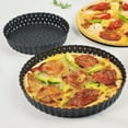 thumbnail image 4 of Non-Stick Pizza Pan with Holes Round Baking Tart Mould Removable Bottom Pie Tray (Small, 5inch), 4 of 8