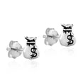 thumbnail image 2 of Whimsical Dollar Sign Money Bag .925 Sterling Silver Stud Earrings | Sterling Silver Stud Earring for Women | Minimalist Everyday Stud Earrings | Stud Earrings Jewelry, 2 of 5