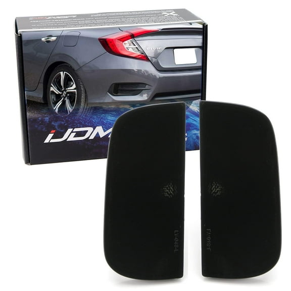 Smoked Lens Rear Bumper Reflector Lenses For 2016-21 Honda Civic Sedan/Coupe 10th Gen, OE-Spec LH RH Assembly