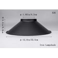 thumbnail image 2 of FSLiving 12.8" Industrial Vintage Metal Bulb Guard Iron Black Hanging Cone Holder DIY Light Shade Decorative Replacement Lamp Shade for Pendant Light Table Lamp Wall lamp Wall Sconce - 4 Pack, 2 of 9