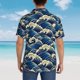 thumbnail image 4 of Fotbe Japanese Water Wave Camisa Hawaiana para Hombre Unisex – Camisa Casual de Verano con Botones de Manga Corta de Algodón y Lino,Medium, 4 of 7