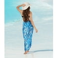 thumbnail image 4 of HAPPY BAY Women's Swimwear Summer Wraps Beach Bikini Long Vacation Swim Cover up Pareos Bathing Suit Beachwear Sarong Coverups One Size Azure, Floral, 4 of 5