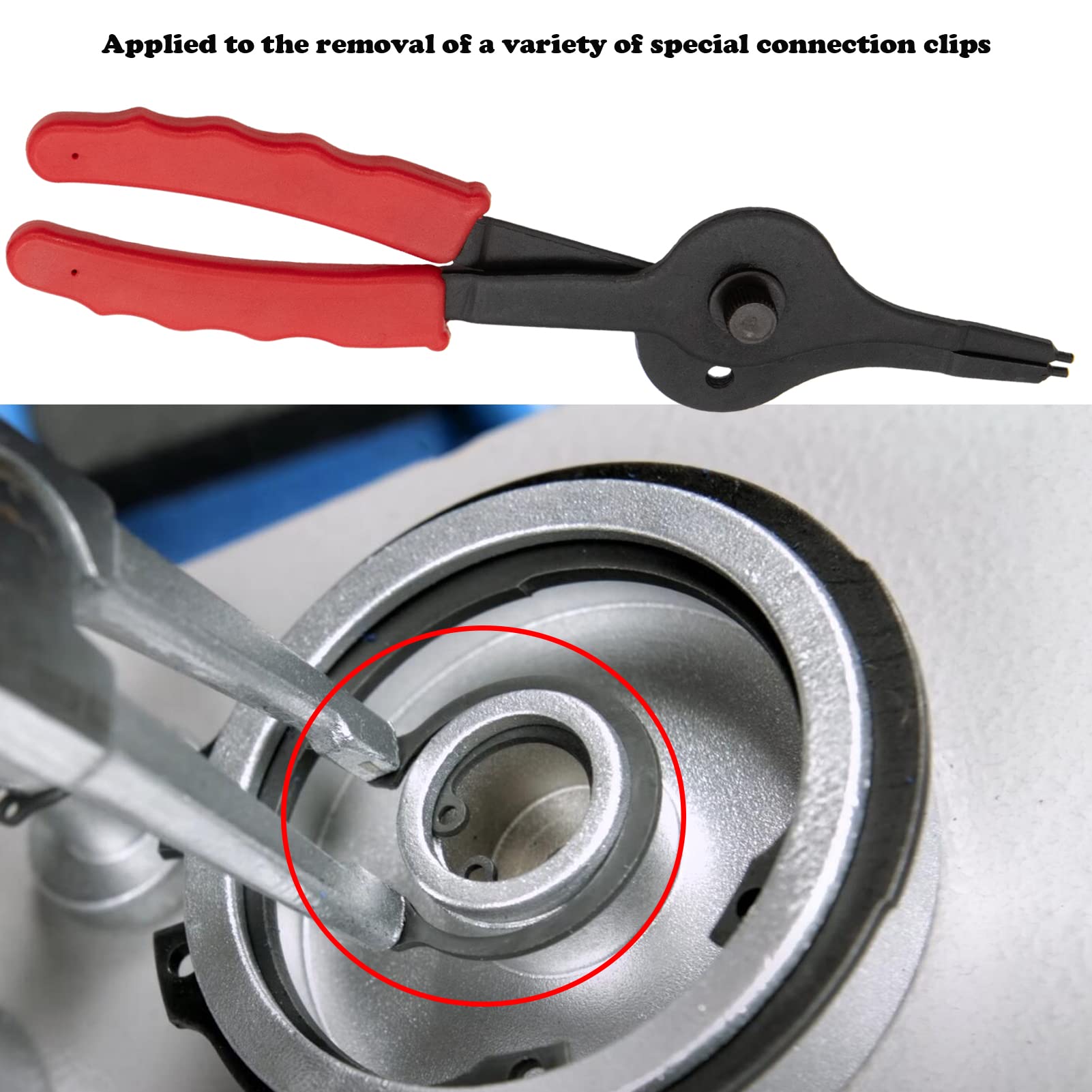 Snap Ring Pliers Set (11 Piece) .038in - .09in for Automobiles Lawnmowers and Farm Equipment Retaining Snap Ring and Circlip Removal Tools Straight & Bent Retaining Ring Pliers w/Hook & Pick C49