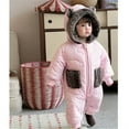 thumbnail image 4 of Infant Snowsuit Jumpsuit Bera Ear Romper Baby Warm Outfits Girl Puffer Jacket Sleepers 12-18 Months, 4 of 5